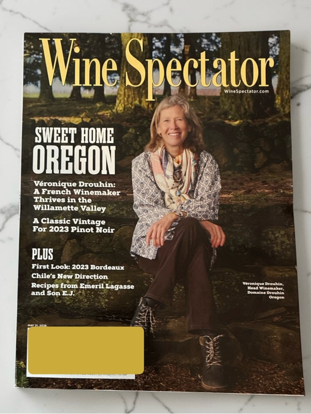 Wine Spectator Magazine May 2026 Veronique Drouhin Sweet Home Oregon Winemaker